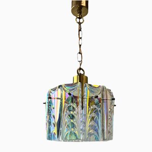 Lámpara colgante de cristal de Venini, Italy, años 80
