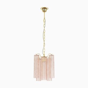 Suspension Lamp in Pink Murano Glass, Italy, 1990s