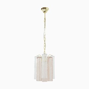 Suspension Lamp in Pink Murano Glass, Italy, 1990s