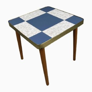 Vintage Checker Plant Table