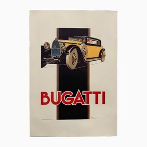 Bugatti Poster by Rene Vincent for Bedos, Paris, 1960s