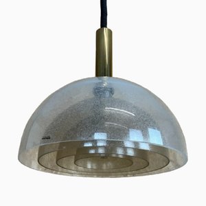 Mid-Century Glass Pulegoso Ceiling Lamp by Carlo Nason for Mazzega, 1960s
