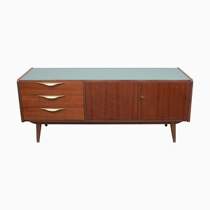 Sideboard with Brass Handles and Resopal Top, 1950s