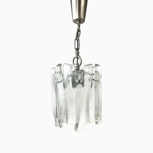 Ice Glass Pendant Lamp from Kalmar Franken Kg, Austria, 1960s