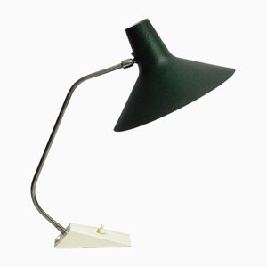 Mid-Century Modern Minimalist Table Lamp with Green Wrinkle Finish from Sis, 1950s
