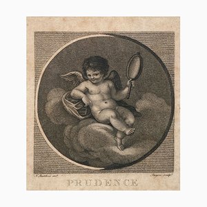 Payen Bartolozzi, Prudence London, Miroir Putti, 1800s, Gravure sur Papier, Encadré