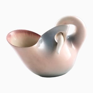 Light Pink Lacquered Terracotta Model Nr 610 Centrepiece from Vibi, Turin, Italy, 1960s