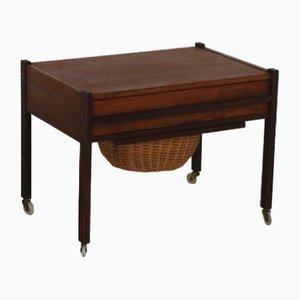 Mueble de costura vintage de teca, años 60