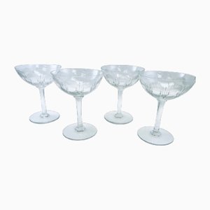 Moliere Crystal Champagne Glasses from Baccarat, Set of 4