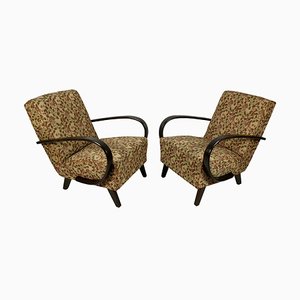 Model H-227 Armchairs by Jindrich Halabala for Up Závody, 1950s, Set of 2