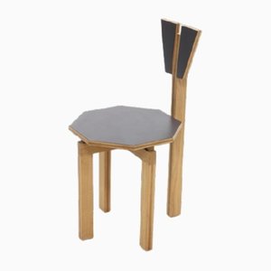 Beech and Teak Side Chair, 1990s