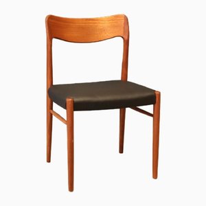 Danish Dining Chairs in Teak and Leather, 1960s, Set of 6