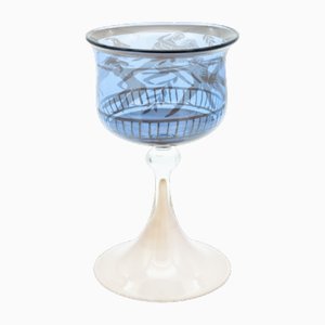 Grail Goblet Vase aus Glas von Gunnar Cyrén für Orrefors, Schweden, 1977