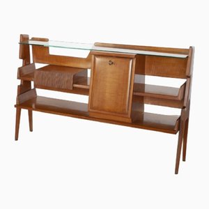 Wooden Cabinet Console with Triple Shelf by Gio Ponti and Vittorio, 1950s