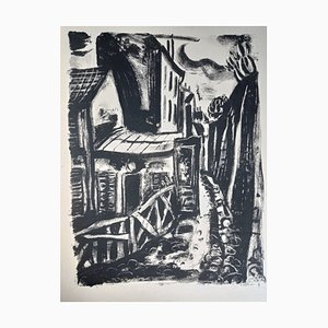 Jean Gabriel Daragnès, Montmartre 1, 1946, Litografía original