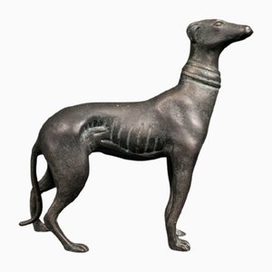 Vintage French Greyhound Figure in Bronze, 1930