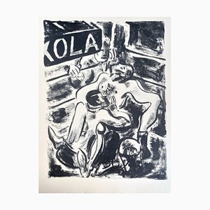 Jean Gabriel Daragnès, Lovers of Montmartre, 1946, Lithographie Originale