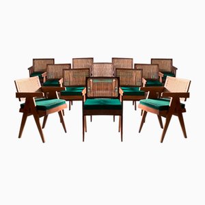 Floating Back Dining Chairs by Jacques Dworczak, 1963, Set of 12