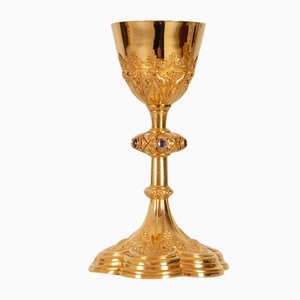 Antique Gilded Sterling Silver Chalice, 1840s