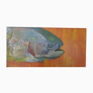 Fred Neumann, Salmon Trout, años 80, óleo sobre lienzo
