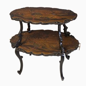 Antique French Lacquered Two-Tier Table