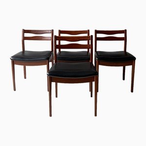Teak Dining Chairs, 1960s, Set of 4