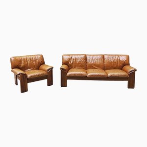 Sofa and Armchair by Mario Marenco for Mobil Girgi, 1970s, Set of 2