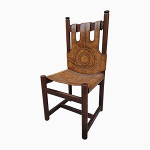 Hungarian Safari Style Chair in Leather
