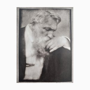 Edward Steichen, Retrato de Auguste Rodin, Fotograbado original, década de 1900