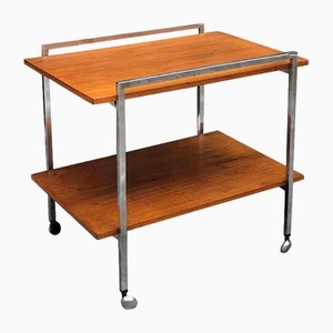 Vintage Trolley in Chrome and Teak, 1960s