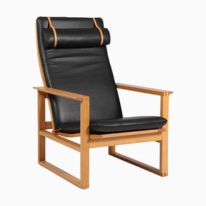 2254 Oak Sled Chair attributed to Børge Mogensen for Fredericia, Denmark, 1956
