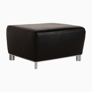 Black Volare Leather Stool from Koinor