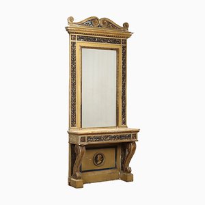 Neoclassical Mirror with Console Table