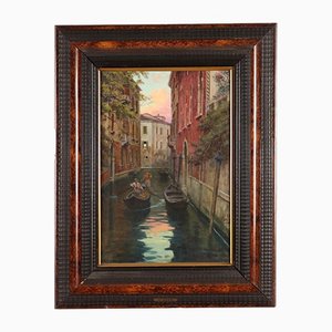 A. Gobbi, Venetian Glimpse, 1930s-1940s, Italy, Oil on Canvas, Framed