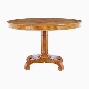 Ovaler skandinavischer Tisch aus Ulmenholz, 19. Jh