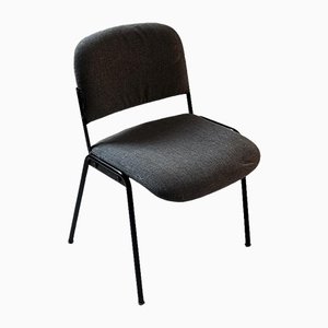 Italienischer Bürostuhl im Industriestil in Grau, 1980er