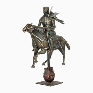 Lorenzo Serval, Knight, 1975, Brass Sculpture