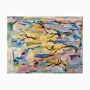 Parimah Avani, Sluots Birds in Spring of Memfatna, 2022, Acrylic & Ink Painting