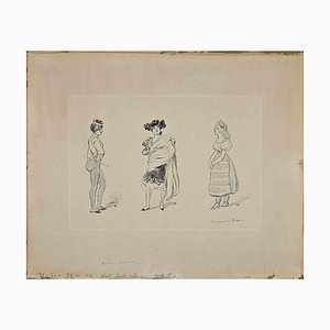 Adolphe Willette, Characters, Late 19th Century, Drawing