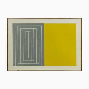 Luigi Corbellini, Gray-Yellow, Lithograph, Mid 20th Century