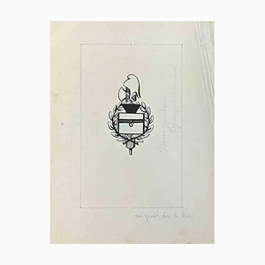 Hermann Paul, Un Grise sur les Bleus, Ink Drawing, 20th Century