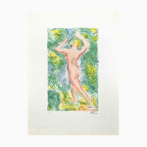 Robert Fonténé, Bathing Nude, Lithograph, Mid 20th Century