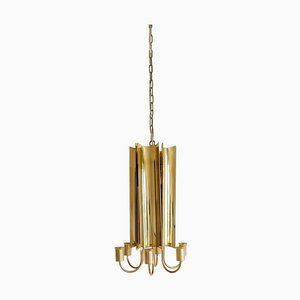 Reflex Ceiling Light in Brass attributed to Pierre Forssell for Skultuna, Sweden, 1960s
