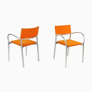 Italian Modern Breeze Chairs by Carlo Bartoli for Segis, 1980s, Set of 2