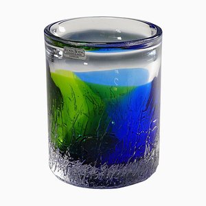 Vase en Verre Cristal par Göran Wärff pour Kosta Boda, 1970s