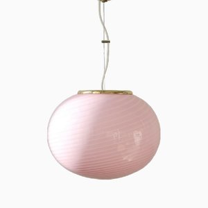 Murano Swirl Glass Ceiling Lamp from Vetri, 1970s
