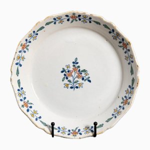 Plate with Flowers from Sinceny Faience, 18th Century