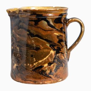 Großer antiker Jaspe Krug von Savoie Pottery