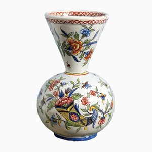 Antique Cornucopia Vase from Rouen Faience, 1740s