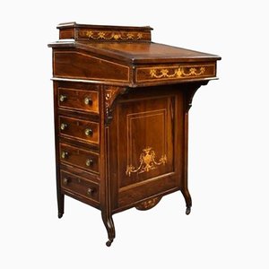 Victorian Inlaid Davenport in Rosewood, 1880